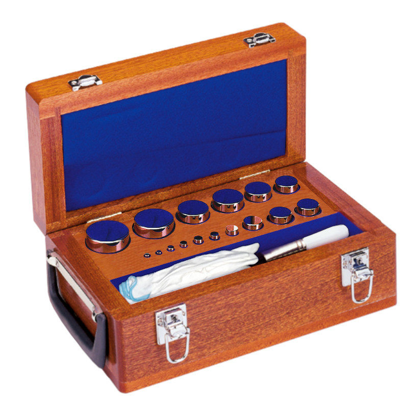 Cylinder Weights, Set (1 g - 10 kg), Wooden Box 