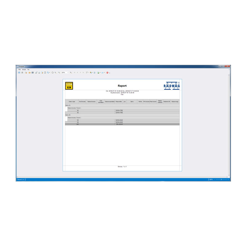 E2R Weighing Records