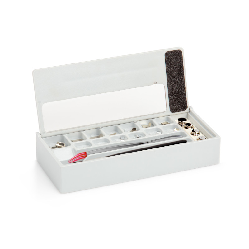 F1 Mass Standard - Knob Weights Without Adjustment Chamber, Set (1 mg - 5 g), Plastic Box