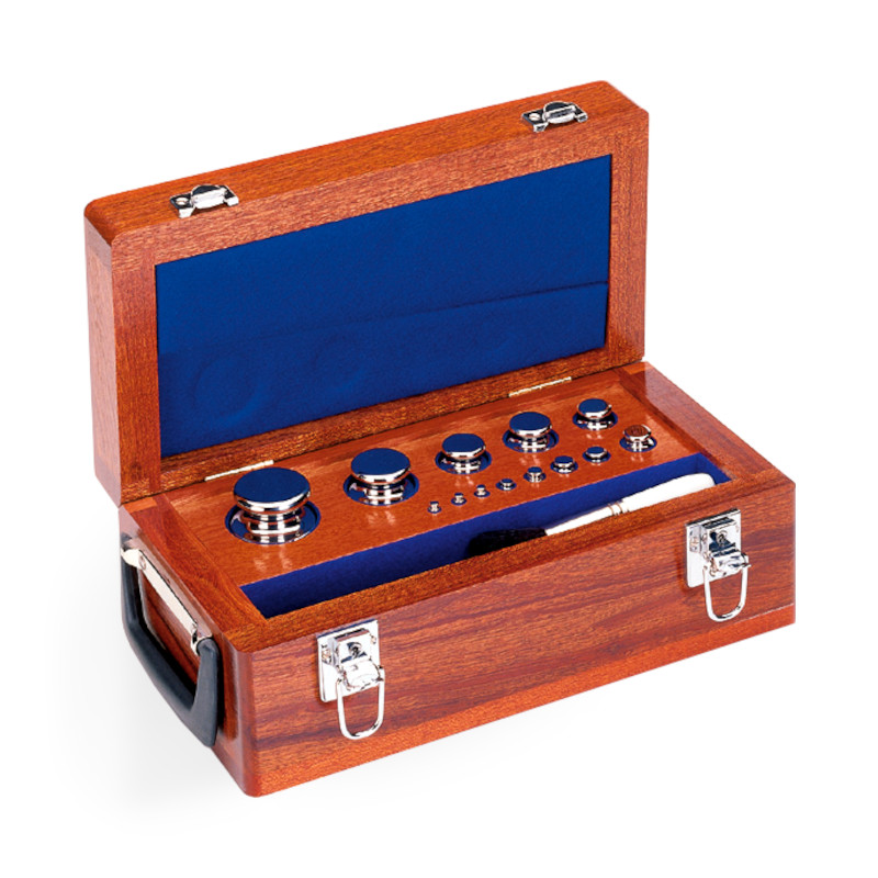 Knob weights, set (1 g - 1 kg), Wooden Box
