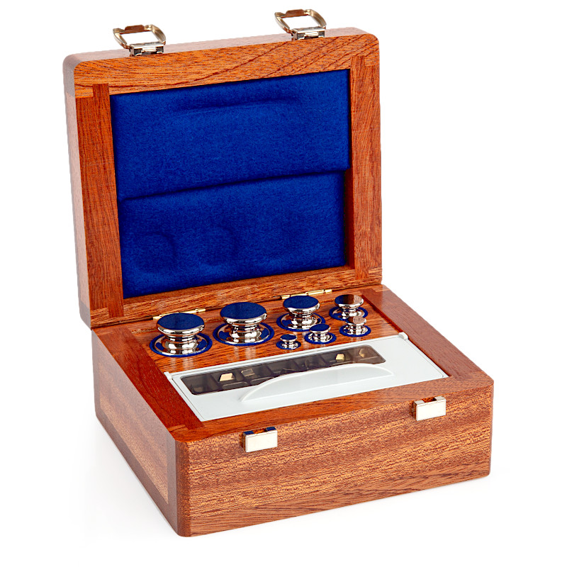 Knob weights, Set (1 mg - 200 g), Wooden Box