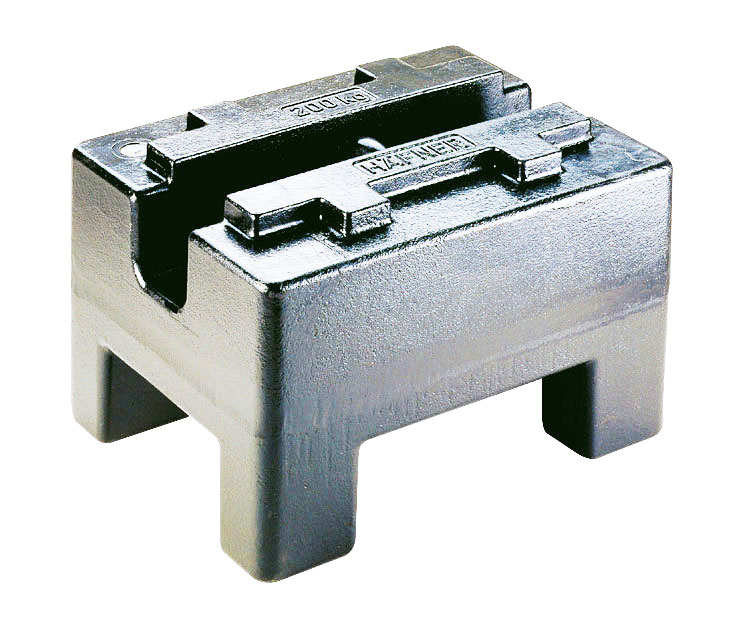 M1 Mass Standard - Rectangular, zinc effect - 200 kg