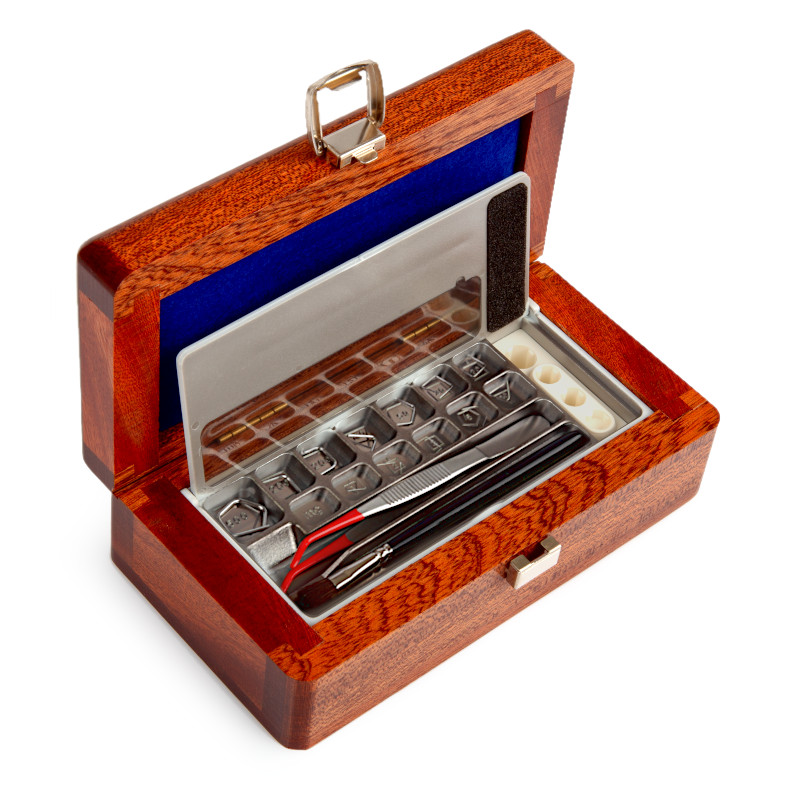Stainless Steel Wire, set (1 mg - 500 mg), Wooden Box